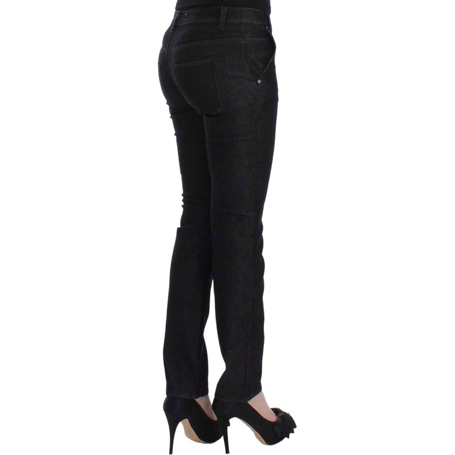 Ermanno Scervino Black Slim Jeans Denim Pants Skinny Leg Stretch Jeans & Pants