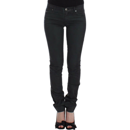 Ermanno Scervino Green Slim Jeans Denim Pants Straight Leg Stretch