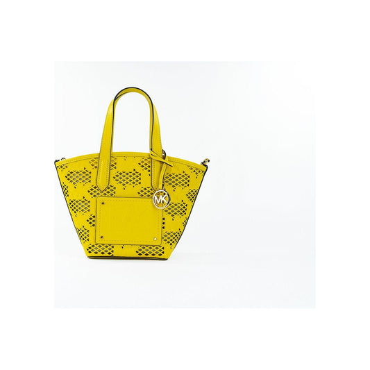 Michael Kors Kimber Small Daffodil Leather 2-in-1 Zip Tote Messenger Bag Purse 80603