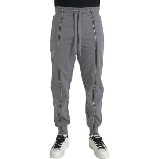 Dolce & Gabbana Gray Cotton Jogger Skinny Sweatpants Pants PAN75058#-48