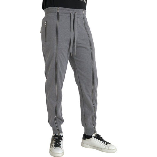 Dolce & Gabbana Gray Cotton Jogger Skinny Sweatpants Pants PAN75058#-48
