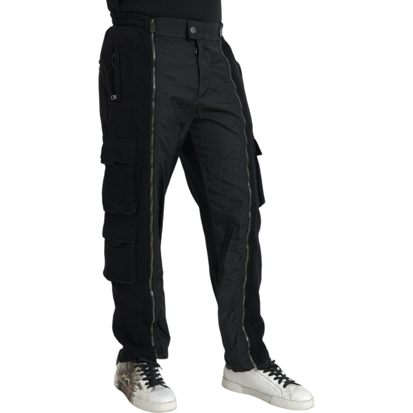 Dolce & Gabbana Black Cotton Blend Skinny Pants