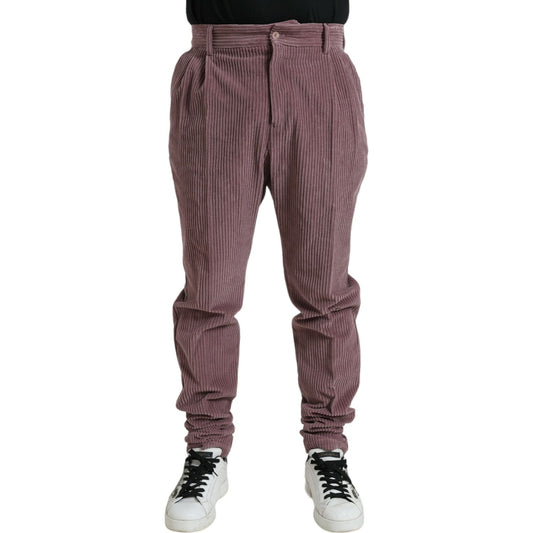Dolce & Gabbana Purple Corduroy Cotton Stretch Skinny Pants PAN75075-50