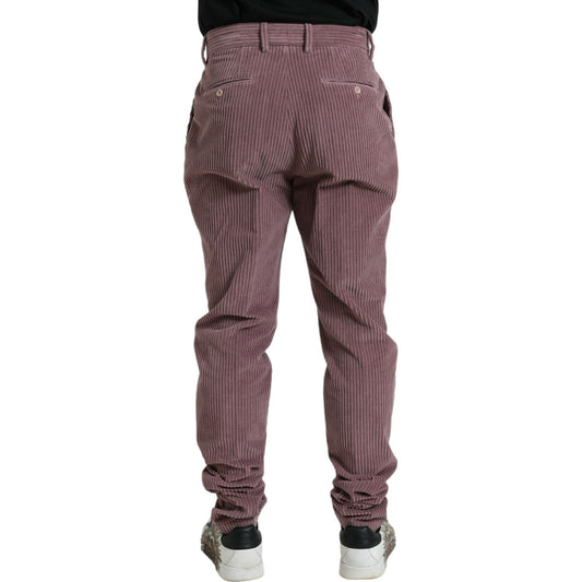 Dolce & Gabbana Purple Corduroy Cotton Stretch Skinny Pants PAN75075-50