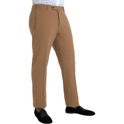 Prada Beige Cashmere Men Straight Fit Dress Pants