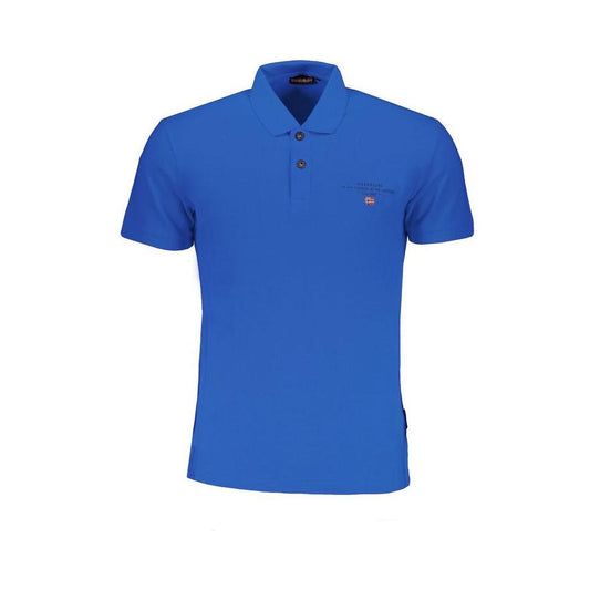 Napapijri Blue Cotton Polo Shirt NA-29497-M-FBB-171
