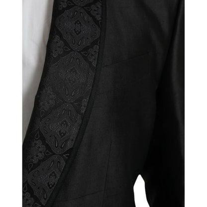 Dolce & Gabbana Black MARTINI Single Breasted Coat Blazer