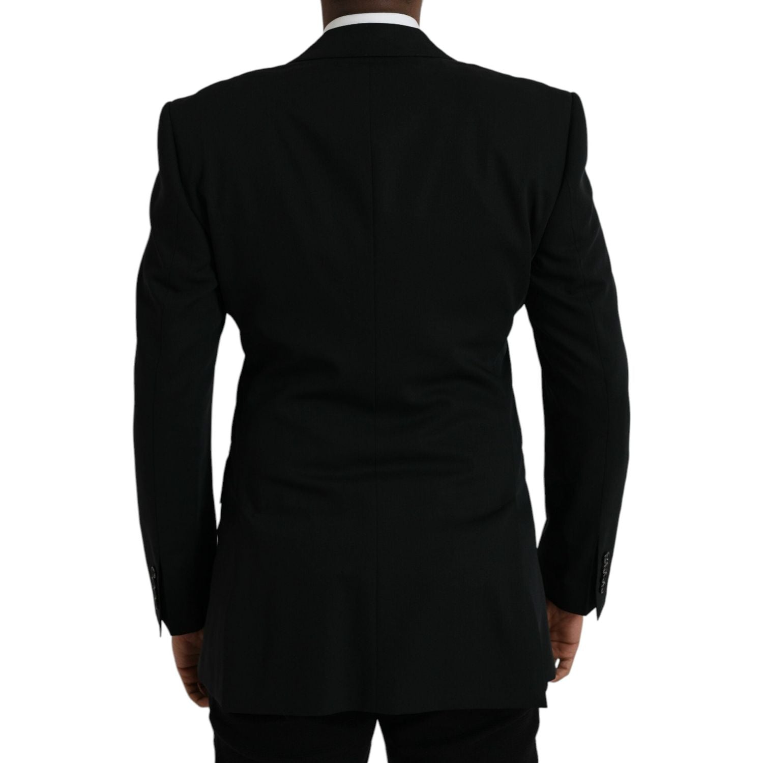 بليزر دولتشي آند غابانا من الصوف الأسود بصدر واحد