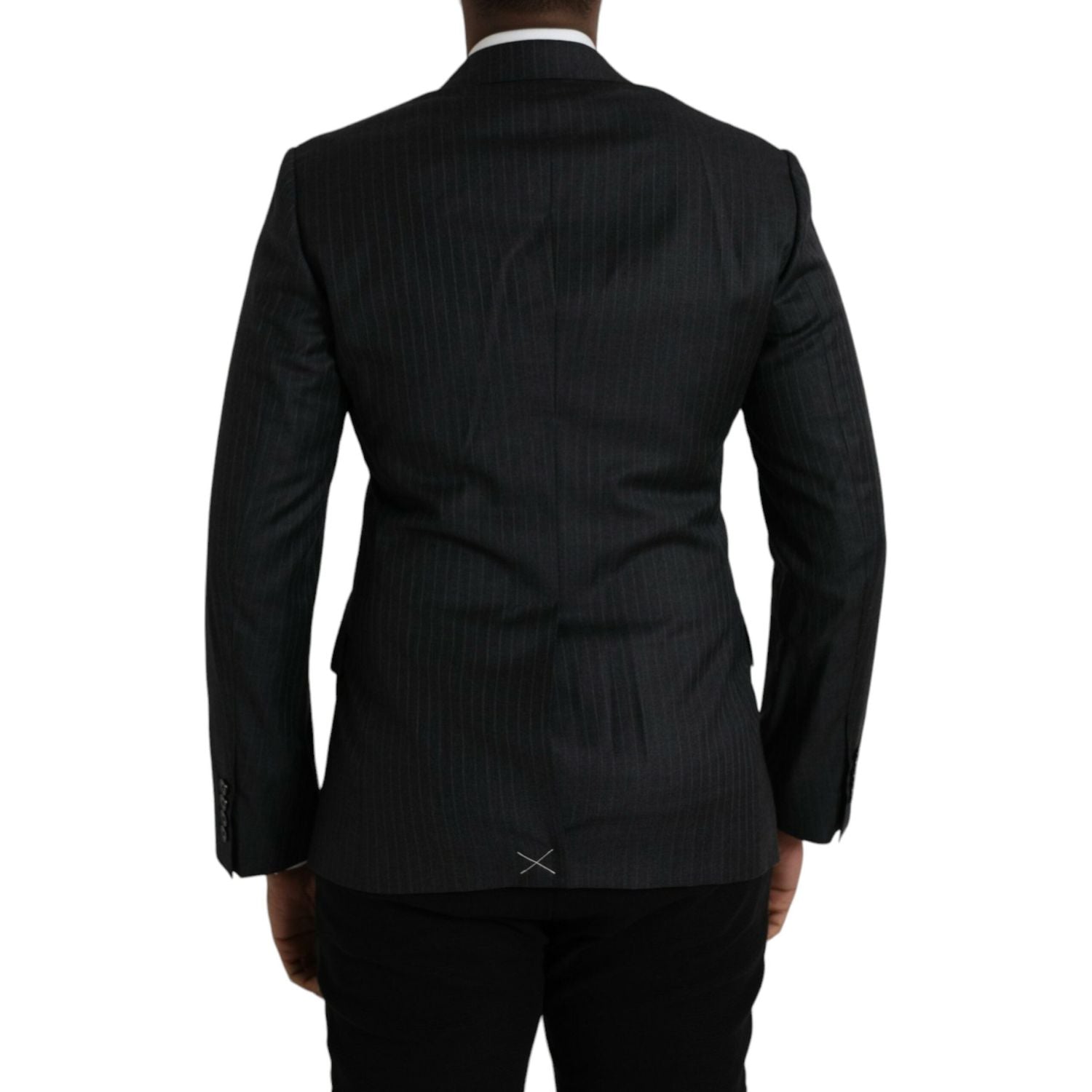 黑色条纹 MARTINI 单排扣大衣