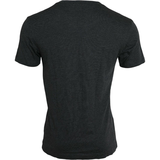 Dolce & Gabbana Gray Logo Print Crewneck Short Sleeve T-shirt TSH84595-44