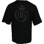 Dolce & Gabbana Black Logo Embossed Crew Neck Short Sleeves T-shirt TSH84604-XL