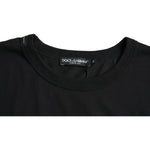 Dolce & Gabbana Black Logo Embossed Crew Neck Short Sleeves T-shirt TSH84604-XL