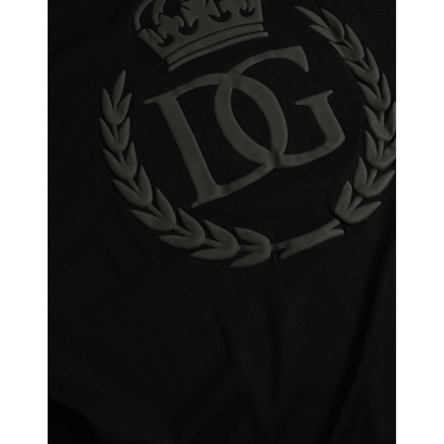 Dolce & Gabbana Black Logo Embossed Crew Neck Short Sleeves T-shirt TSH84604-XL