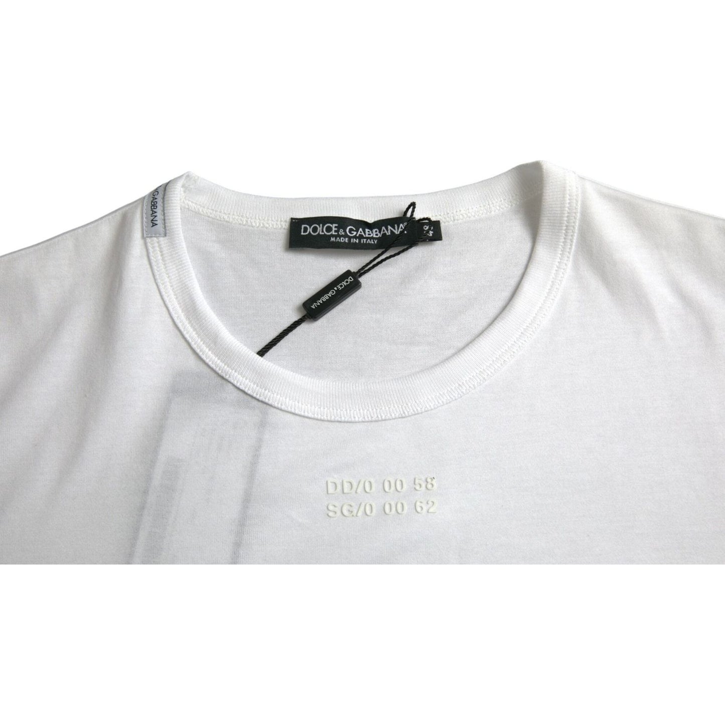 Dolce & Gabbana White Cotton Pocket Short Sleeves T-shirt TSH84611-48