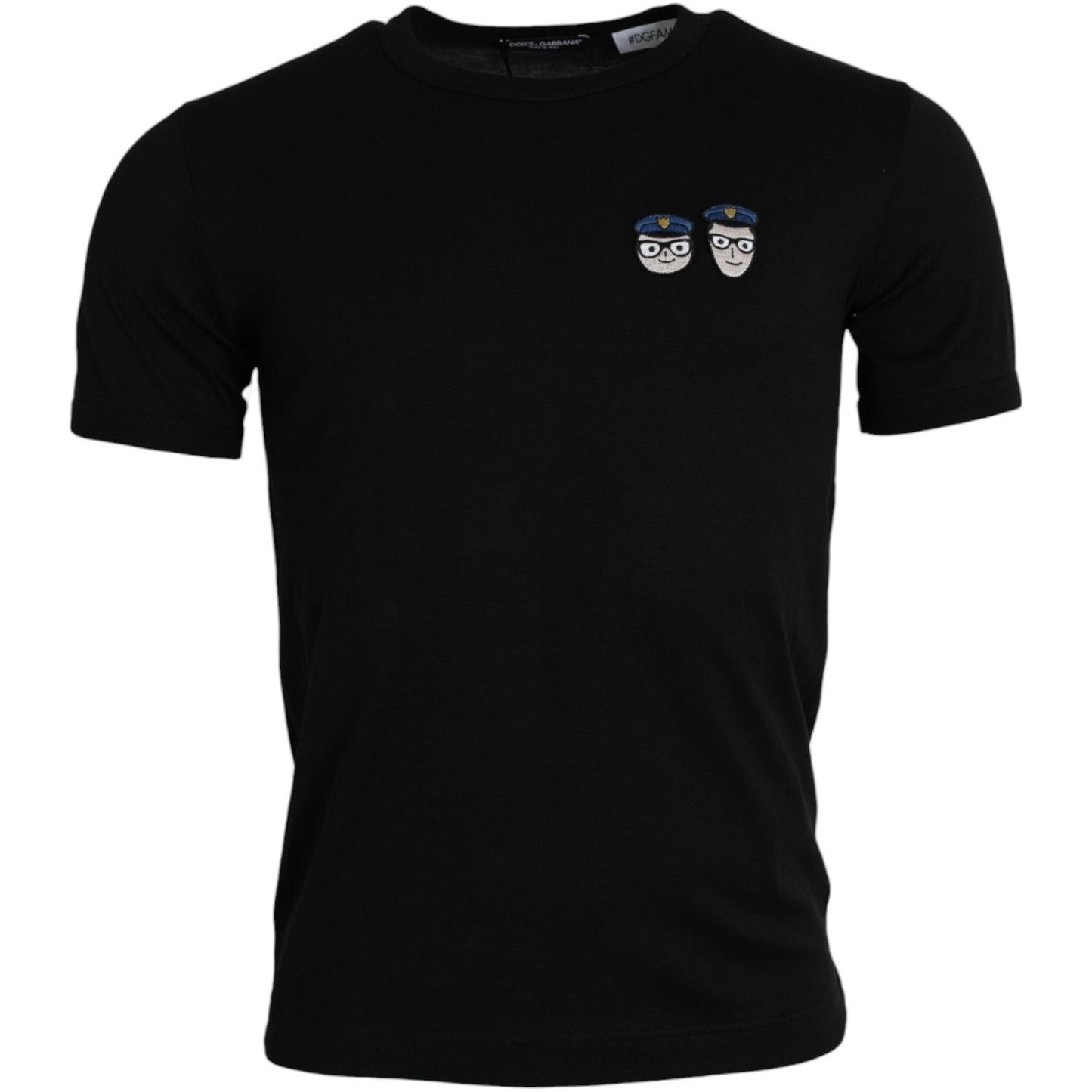 Dolce & Gabbana Black #DGFamily Cotton Crew Neck T-shirt TSH84620-46