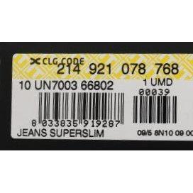 时尚超修身灰色棉质牛仔裤