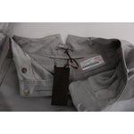 Ermanno Scervino Gray Silk Cropped Casual Pants SIG30324-3