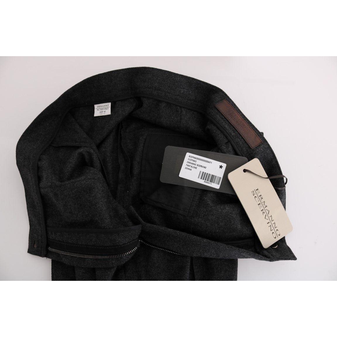 时尚灰色休闲紧身裤