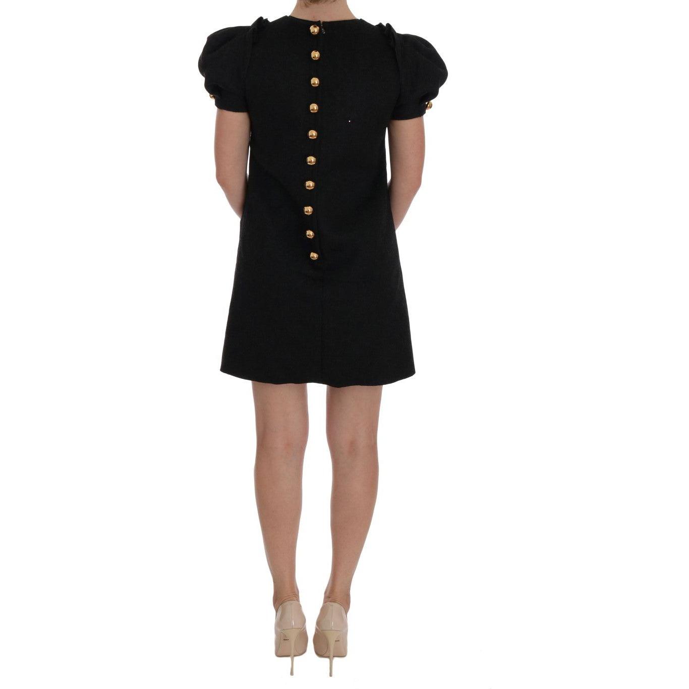 迷人羊毛水晶镶嵌中长连衣裙