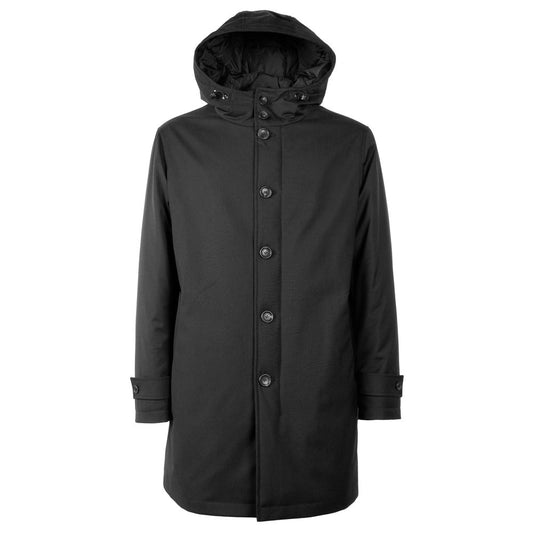 Made in Italy Black Wool Men's Jacket LO-11492-IT46 | S