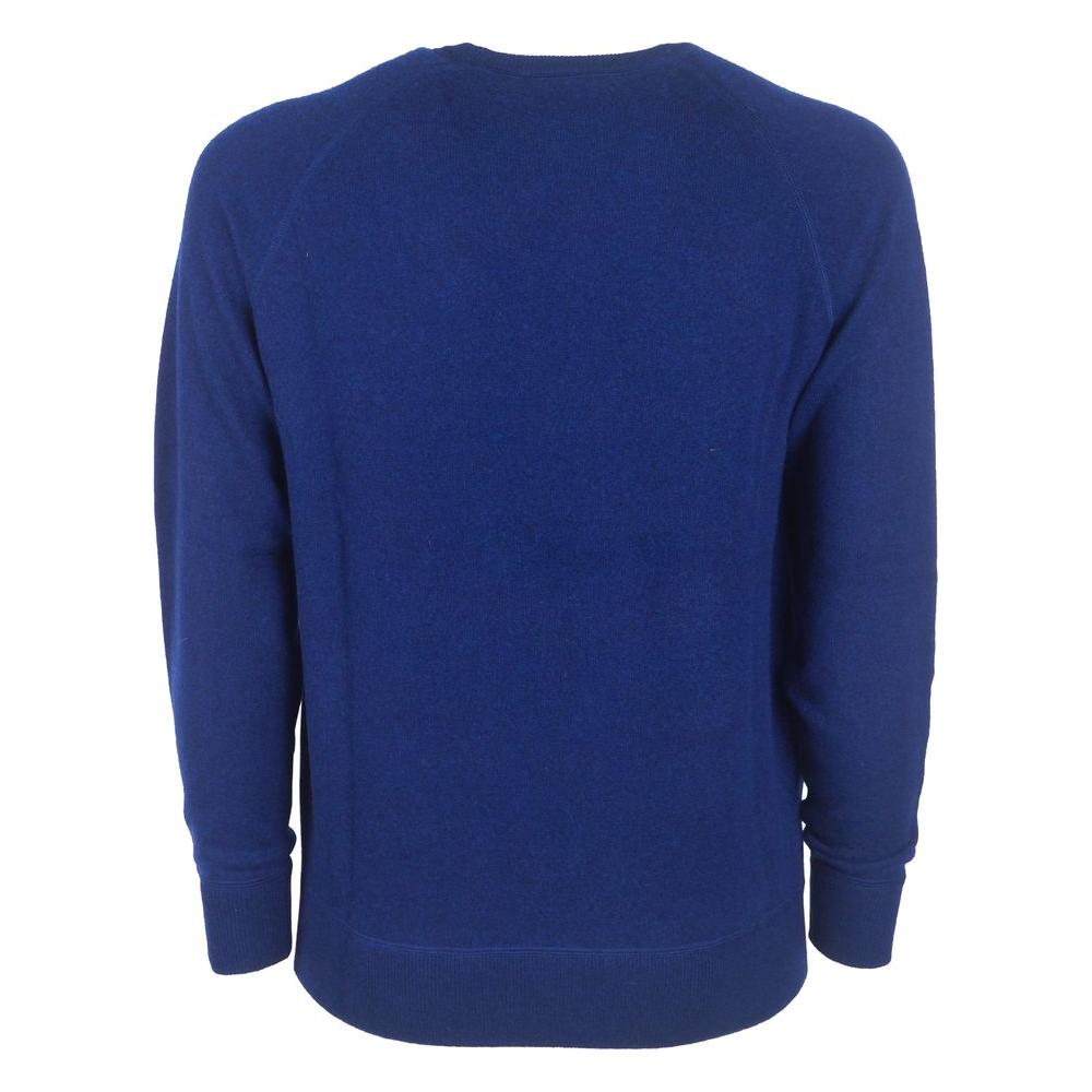 Emilio Romanelli Blue Cashmere Men Sweater EM-10760-IT46 | S