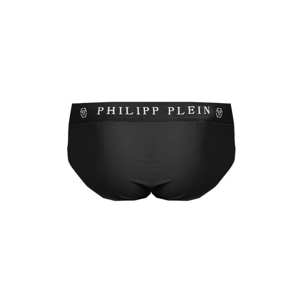 شورت سباحة أنيق من النايلون من Philipp Plein مع تفاصيل الشعار المميز