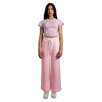 Hinnominate Chic Pink Palazzo Pants with Drawstring HI-9445-L