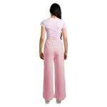 Hinnominate Chic Pink Palazzo Pants with Drawstring HI-9445-L