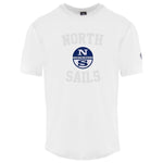 North Sails White Cotton Men T-Shirt NO-9293-XXL