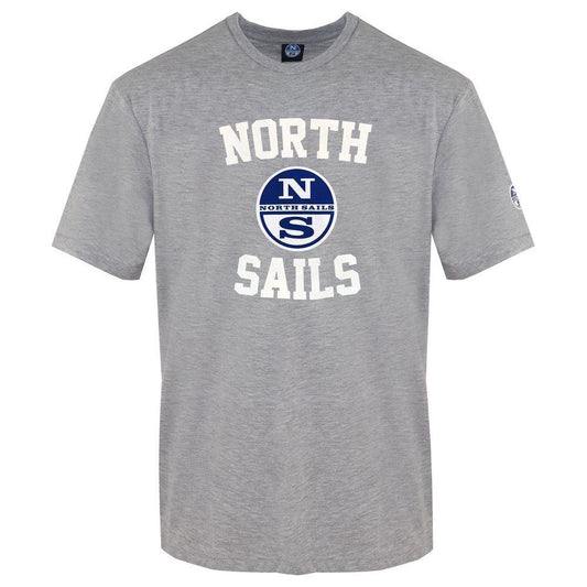 North Sails Gray Cotton Men T-Shirt NO-9292-L