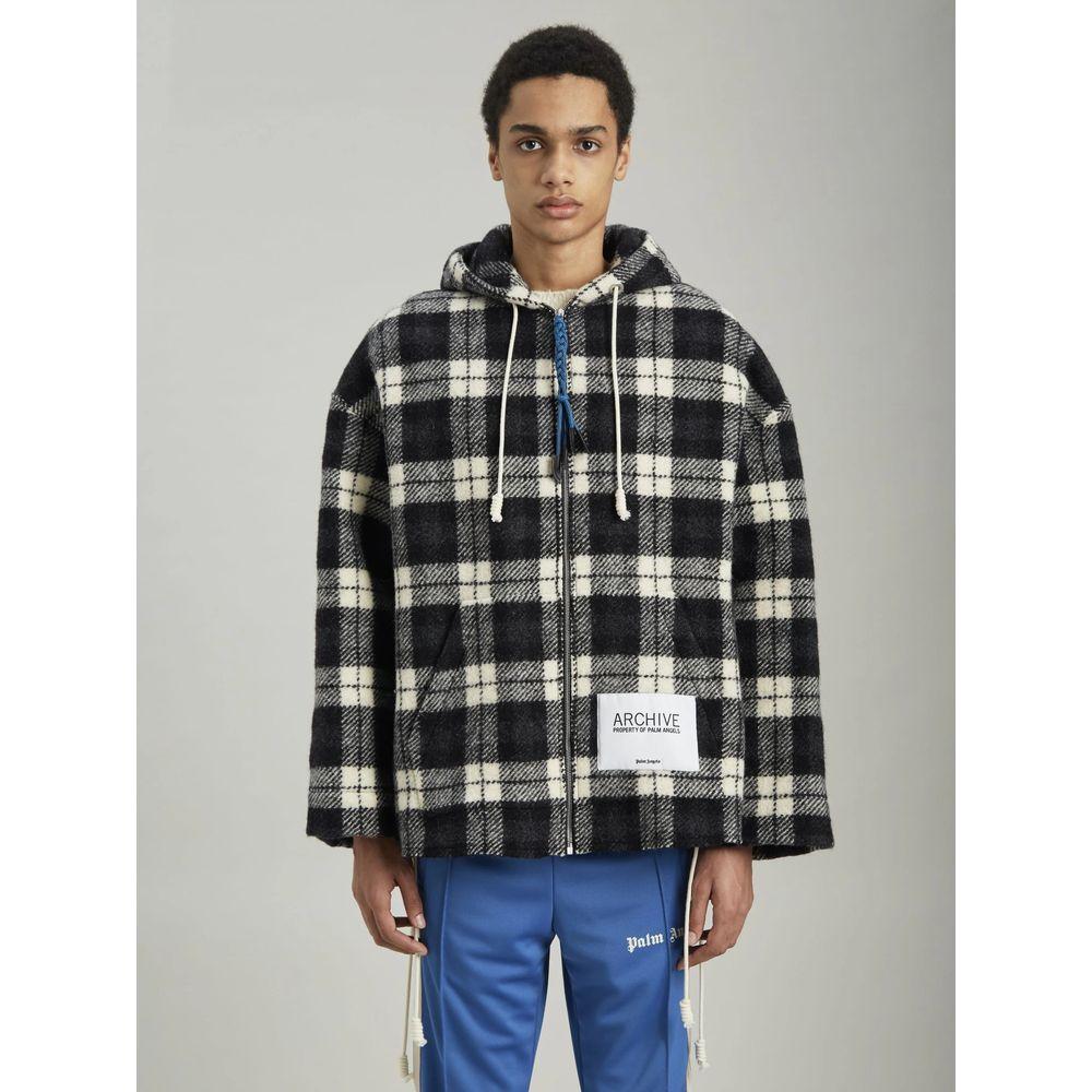 سترة Palm Angels Archival Check Cashmere ذات القلنسوة