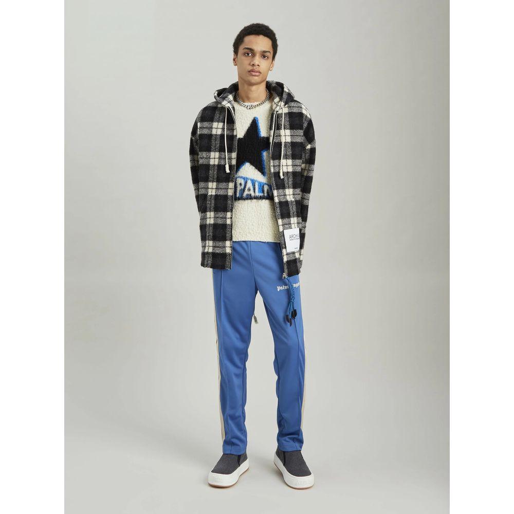 سترة Palm Angels Archival Check Cashmere ذات القلنسوة