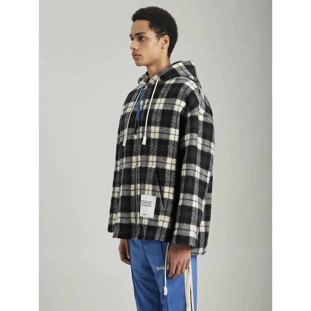 سترة Palm Angels Archival Check Cashmere ذات القلنسوة