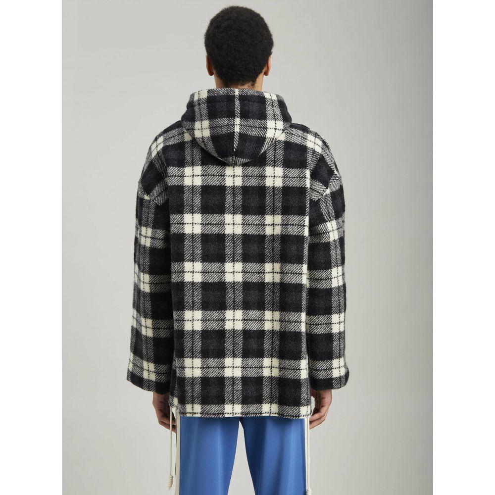 سترة Palm Angels Archival Check Cashmere ذات القلنسوة