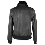 Emilio Romanelli Sleek Black Leather Zip Jacket EM-964-IT50 | L