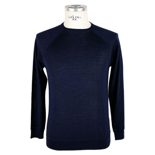 Emilio Romanelli Blue Cashmere Men Sweater EM-7603-IT50 | L
