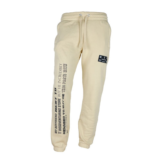 Diego Venturino Beige Cotton Men's Track Trouser DI-6855-S
