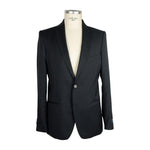 Made in Italy Black Wool Men Suit MI-6571-IT48 | M