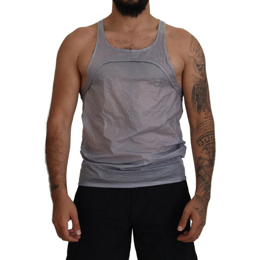 Dsquared² Light Gray Cotton Sleeveless Tank Men Top T-shirt TSH83205-48