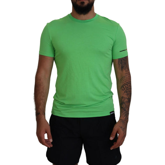 Dsquared² Green Modal Short Sleeves Crewneck T-shirt TSH83511-48