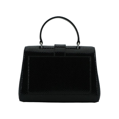 Jimmy Choo Black Leather Top Handle Shoulder Bag
