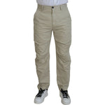Dsquared² Beige Cotton Straight Fit Men Casual Pants PAN74436-48