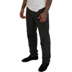Dsquared² Dark Gray Cotton Men Casual Tattered Pants Dsquared² Gray