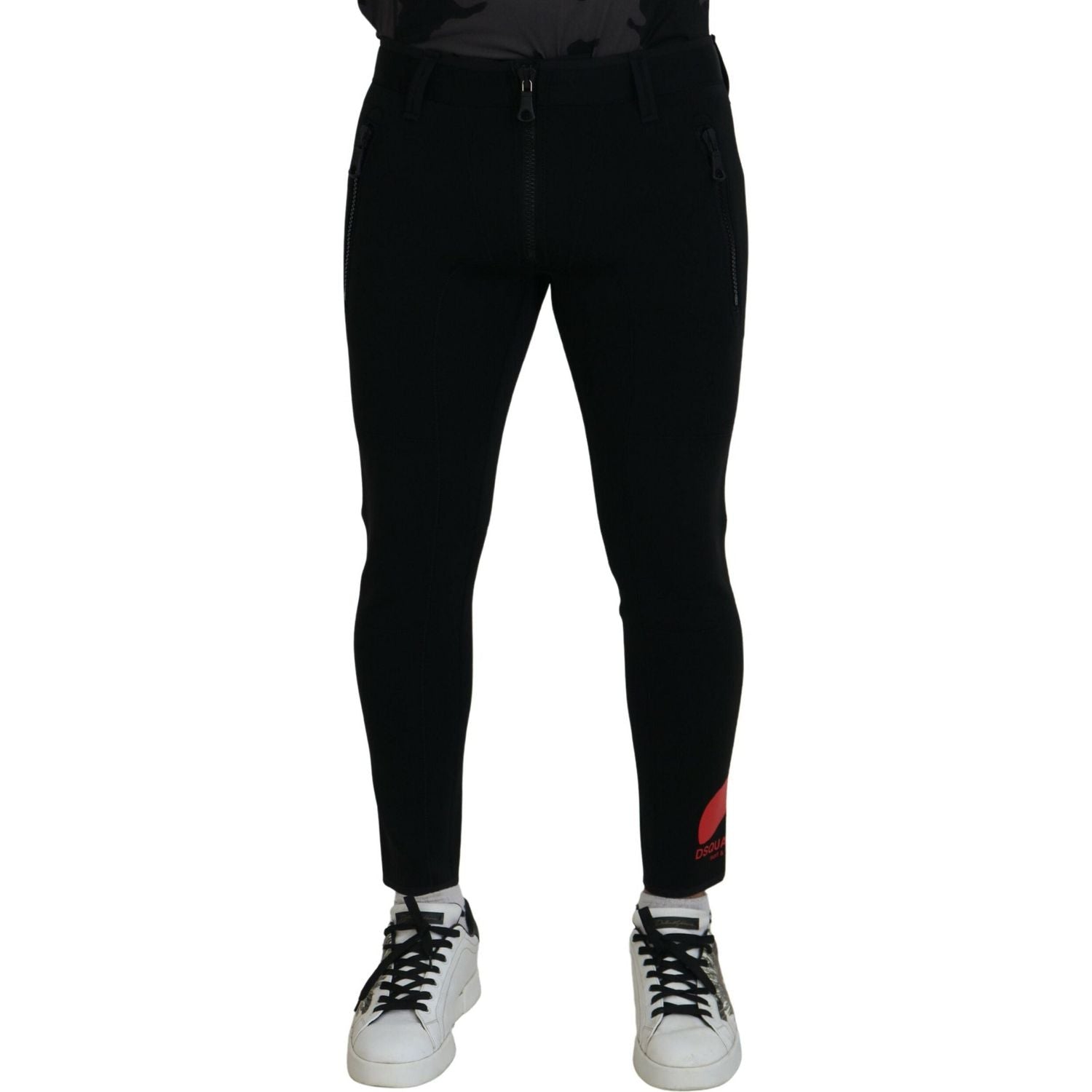 返回 聚酰胺修身版型徽标印花裤