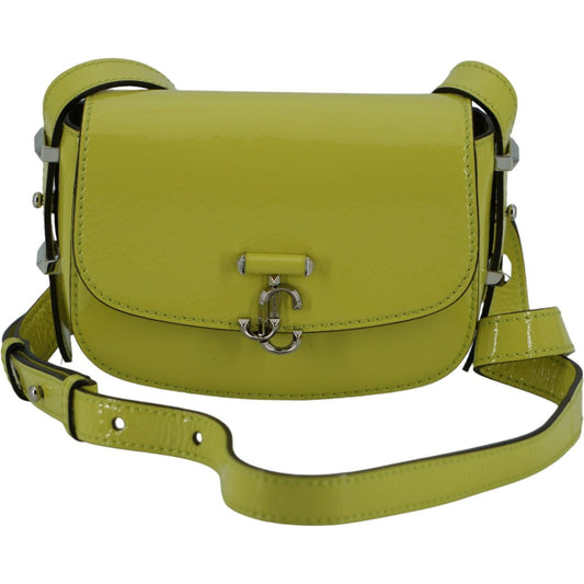 Jimmy Choo Lime Yellow Leather Small Shoulder Bag 196176015228