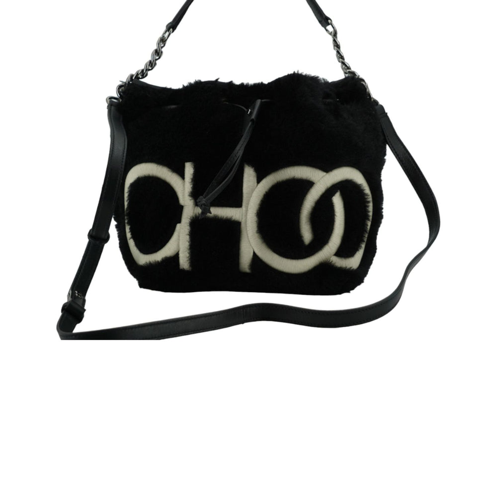 Jimmy Choo Black Leather Top Handle and Shoulder Bag 197255048717