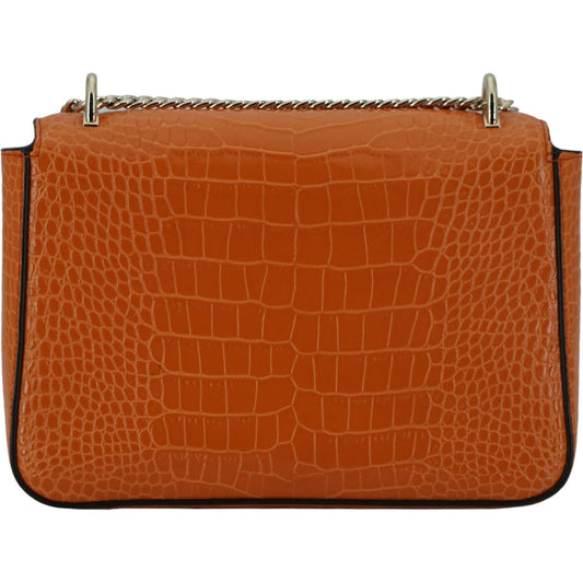 Jimmy Choo Amber Orange Leather Shoulder Bag 196176862228