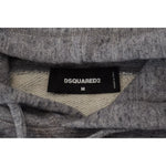 Dsquared² Gray Cotton Hooded Logo Print Men Pullover Sweater Dsquared² Dim Gray