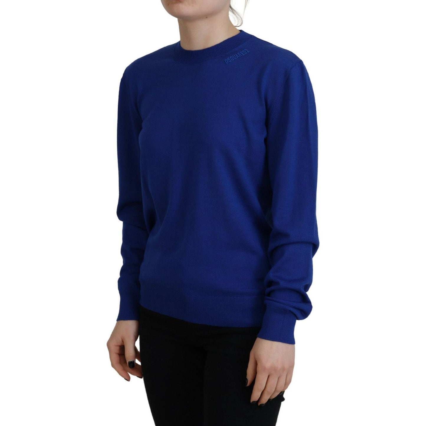 Dsquared² Blue Long Sleeve Crew Neck Casual Sweater TSH83425-38