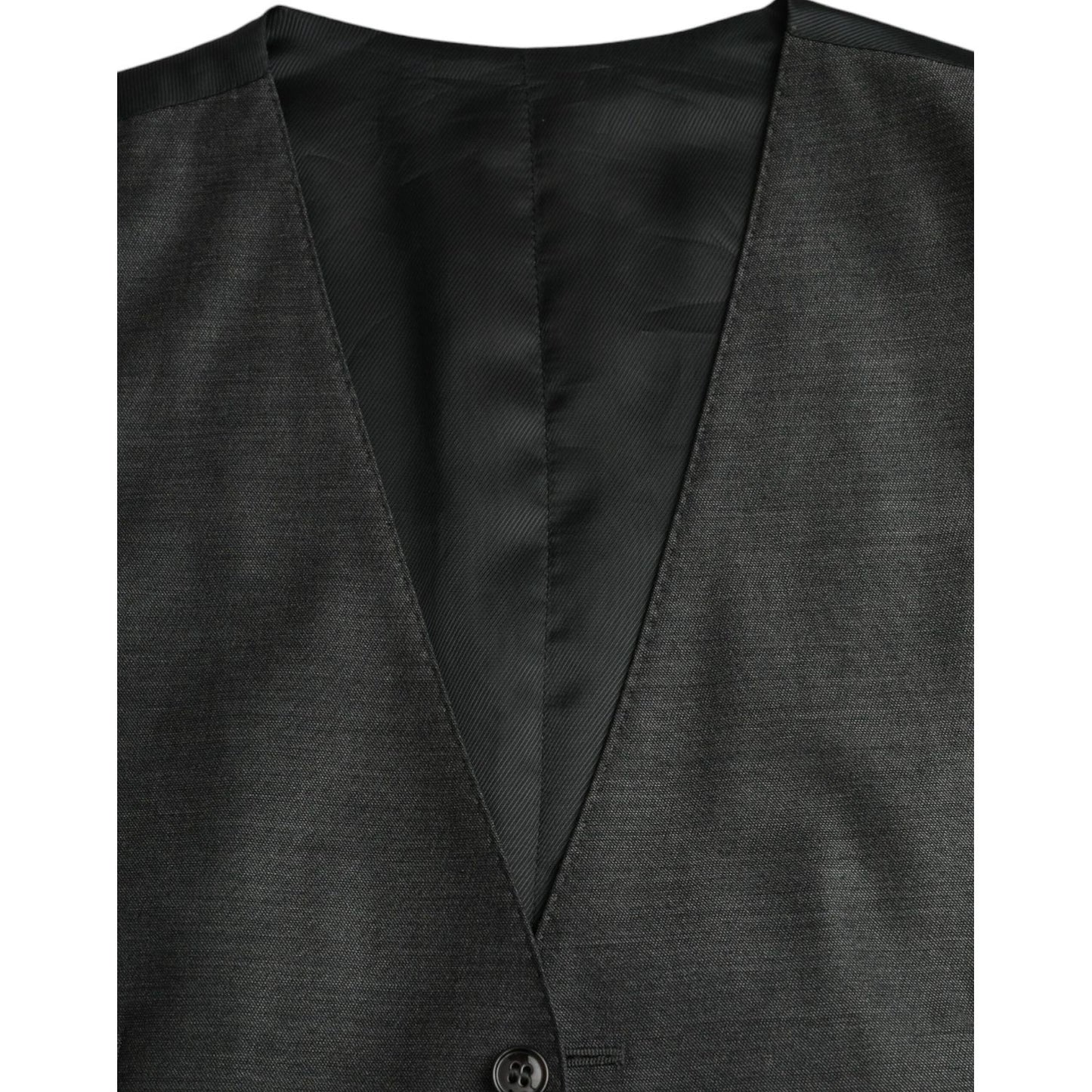 Dolce & Gabbana Gray Wool Formal Dress Waistcoat Vest TSH86216-48